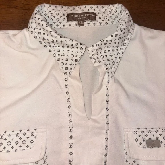 Louis Vuitton Vintage Monogram Collar Polo T Shirt - Picture 2 of 12